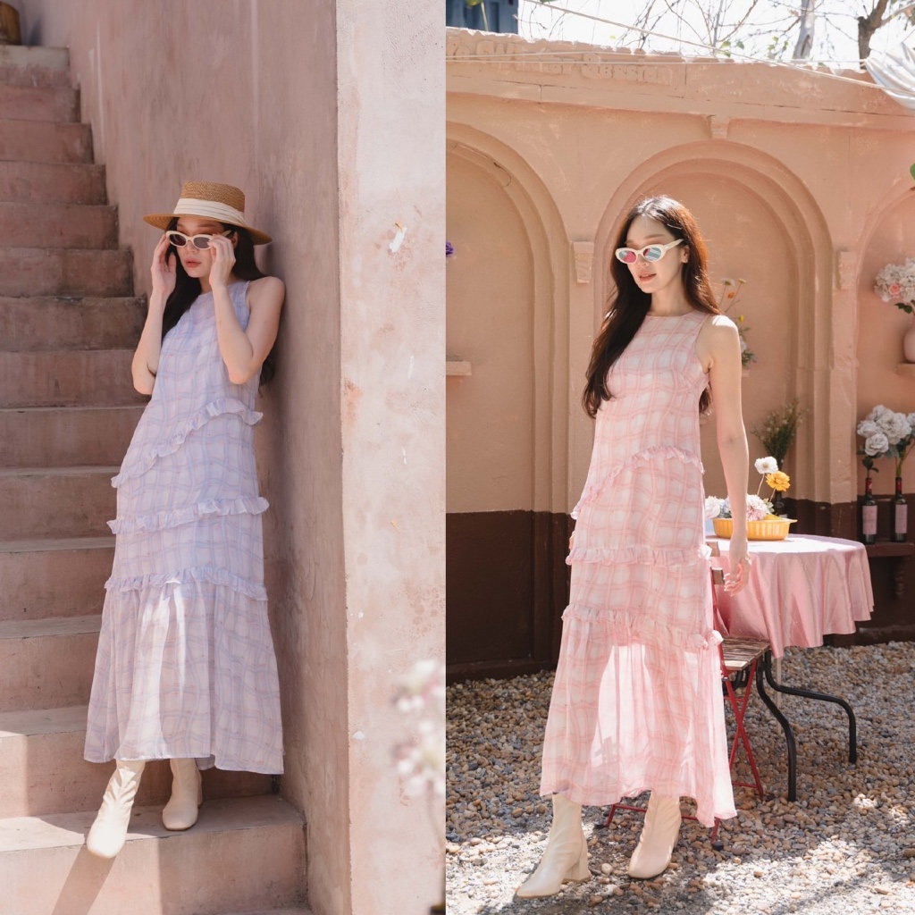 Pamlook Bella dress ผ้าลายตาราง