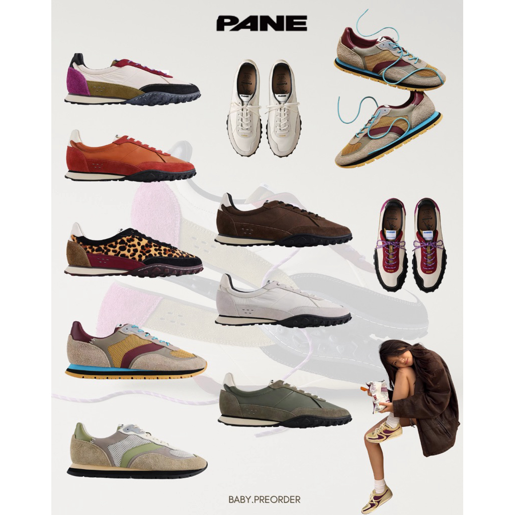 (ใช้โค้ดลดเพิ่ม20%) PANE NOSTALGIA SNEAKER สั่งซื้อโดยตรงจากทางแบรนด์