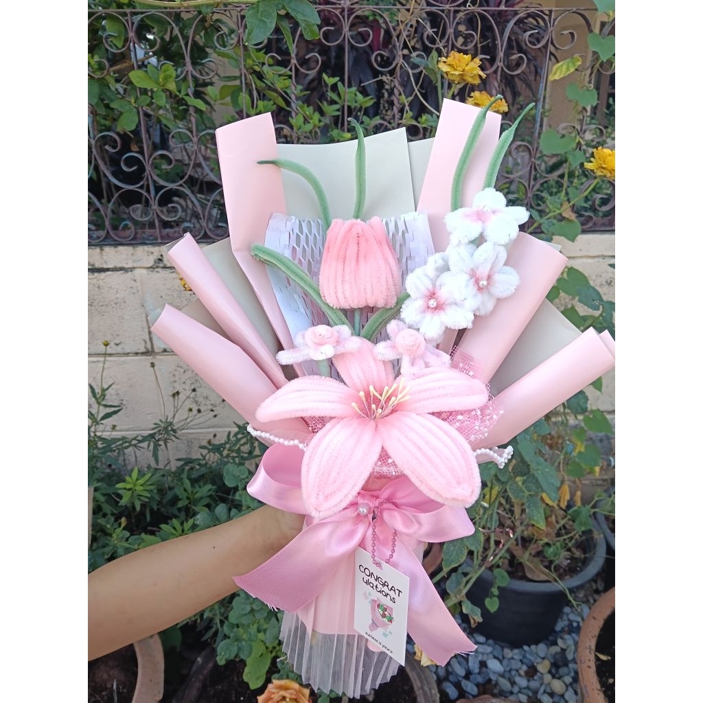 ดอกไม้ลวดกำมะหยี่งานปัจฉิมรับปริญาและเทศกาลต่างๆ