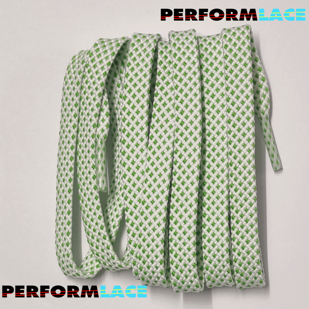 เชือกรองเท้าลาย Pattern Lace (1 คู่ = 2 เส้น) ▲ สีขาว/ดำ ▲ 90 – 120 ซม▲   สินค้าพร้อมส่งจากไทย ราคา ถูกที่สุด ดีลบีเคเค แกลเลอรีภาพที่ 4