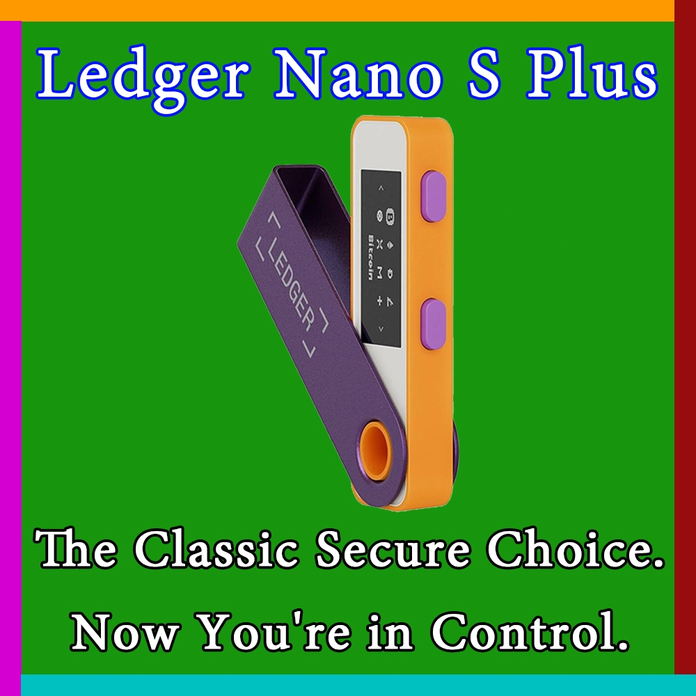 Ledger Nano S Plus Cold Wallet Hardware Wallet Crypto Offline Storage Secure Chip BTC ETH USDT NFT D