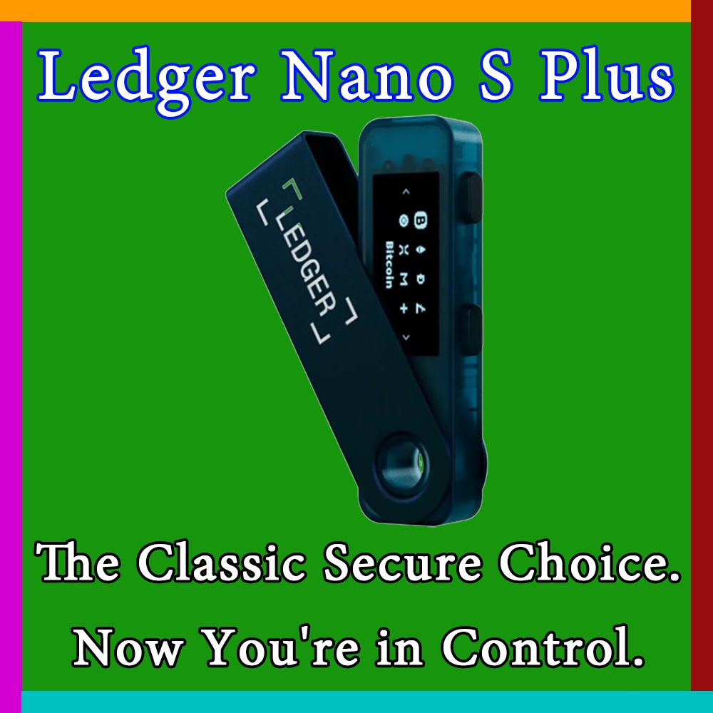 Ledger Nano S Plus Cold Wallet Hardware Wallet Crypto Offline Storage Secure Chip BTC ETH USDT NFT D