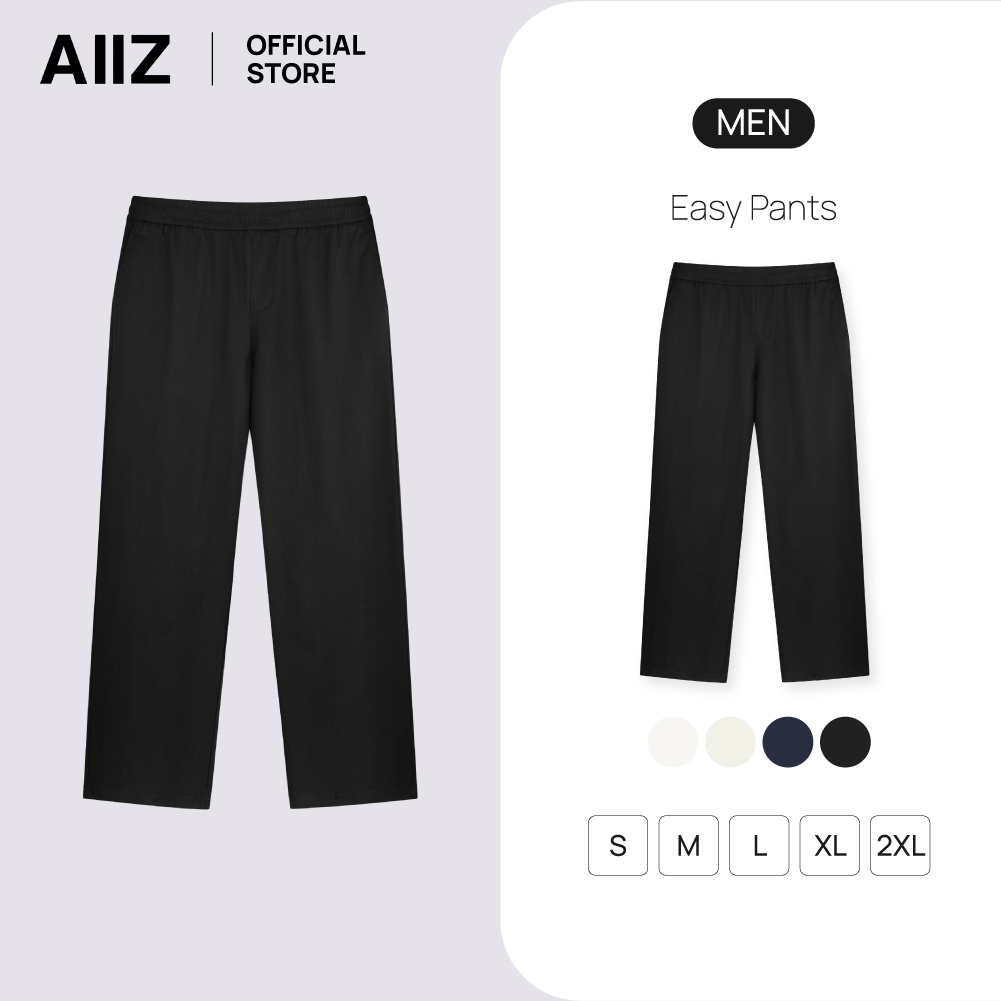 AIIZ (เอ ทู แซด) - AIIZ กางเกงขายาวผู้ชายเอวยางยืด AIIZ Men's Easy Pants