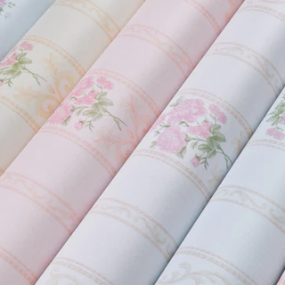 🏠 วอลเปเปอร์เกรด A วอลเปเปอร์มีกาวในตัว กว้าง 60 cm หนา 0.35 mm คุณภาพสูง สำหรับตกแต่งบ้าน ซื้อ 5 ม้วน แถม 1 ม้วน