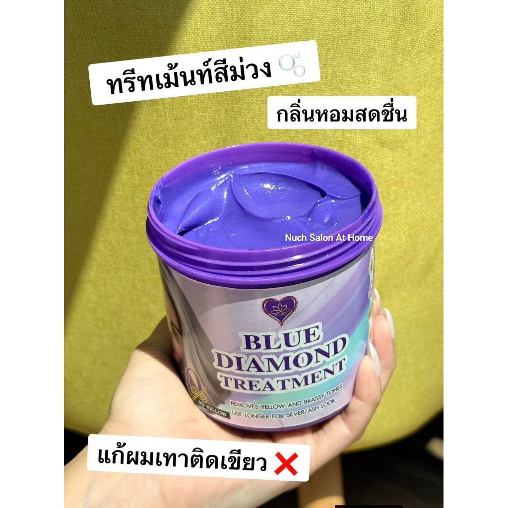 MARTINA BLUE DIAMOND TREATMENT ทรีทเม้นท์ม่วง ผมสว่างระดับ7-8ขึ้นไป ผมขาวธรรมชาติ บลอน เทา ไฮไล ผมฟอก 🔥หมดอายุปี 2029🔥