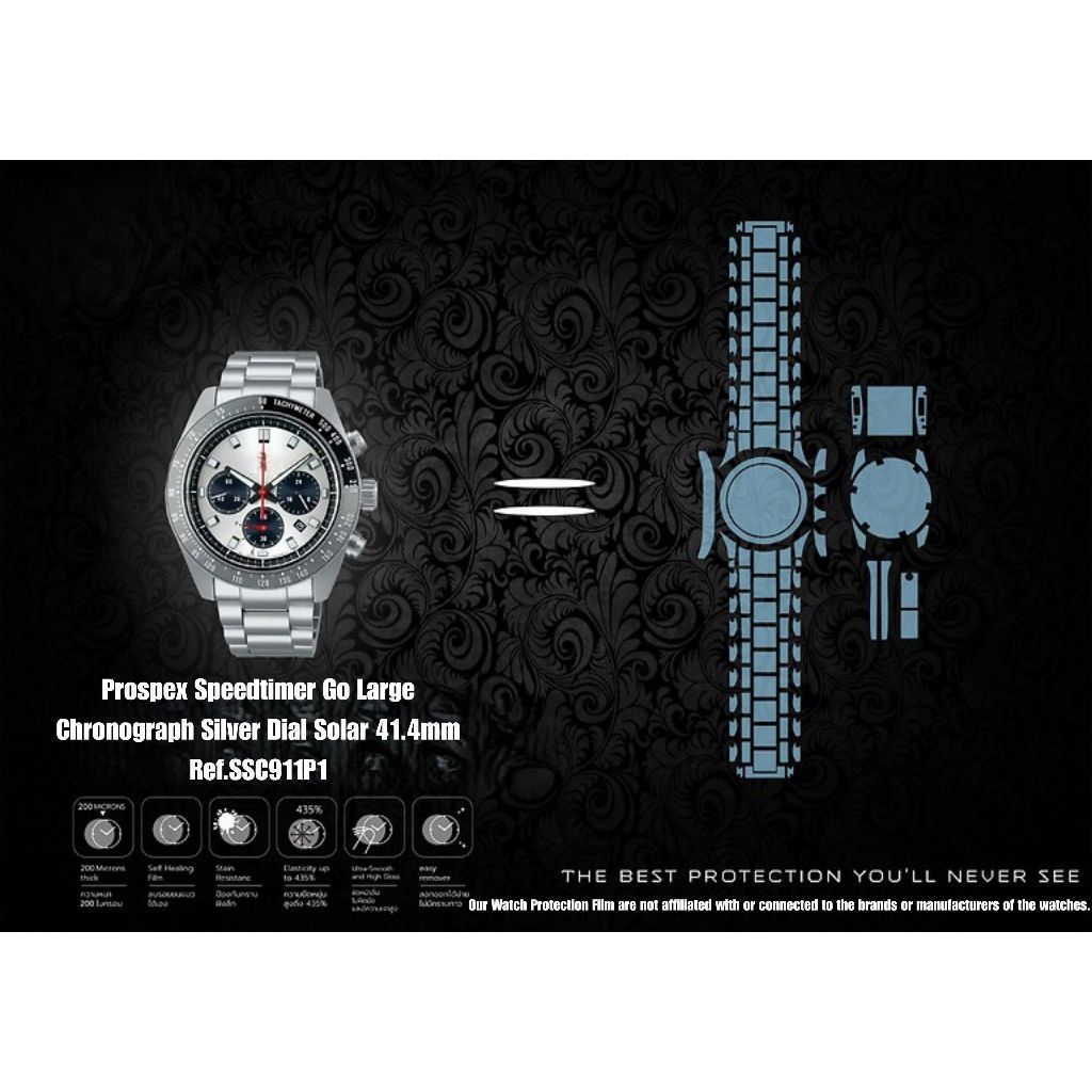 ฟิล์มป้องกันรอยนาฬิกา Watch Protection Film for SK. Speedtimer Go Large Chronograph Silver Dial Sola