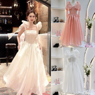 [Widelia @ Real] แม็กซี่เดรสตัวยาว สายเดี่ยวติดโบว์ใหญ่ ช่วง…