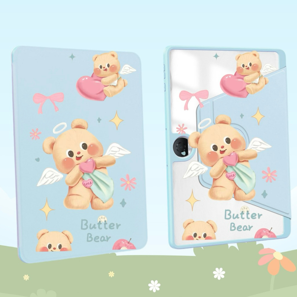 เคสหมุน360เคสแท็บเล็ตซัมซุง สกรีนลายการ์ตูนมีช่องปากกาA9/A8/A7/S11/S6/S7/S9/S10+/S10FE+/A11 ราคาถูก Shopee Lazada