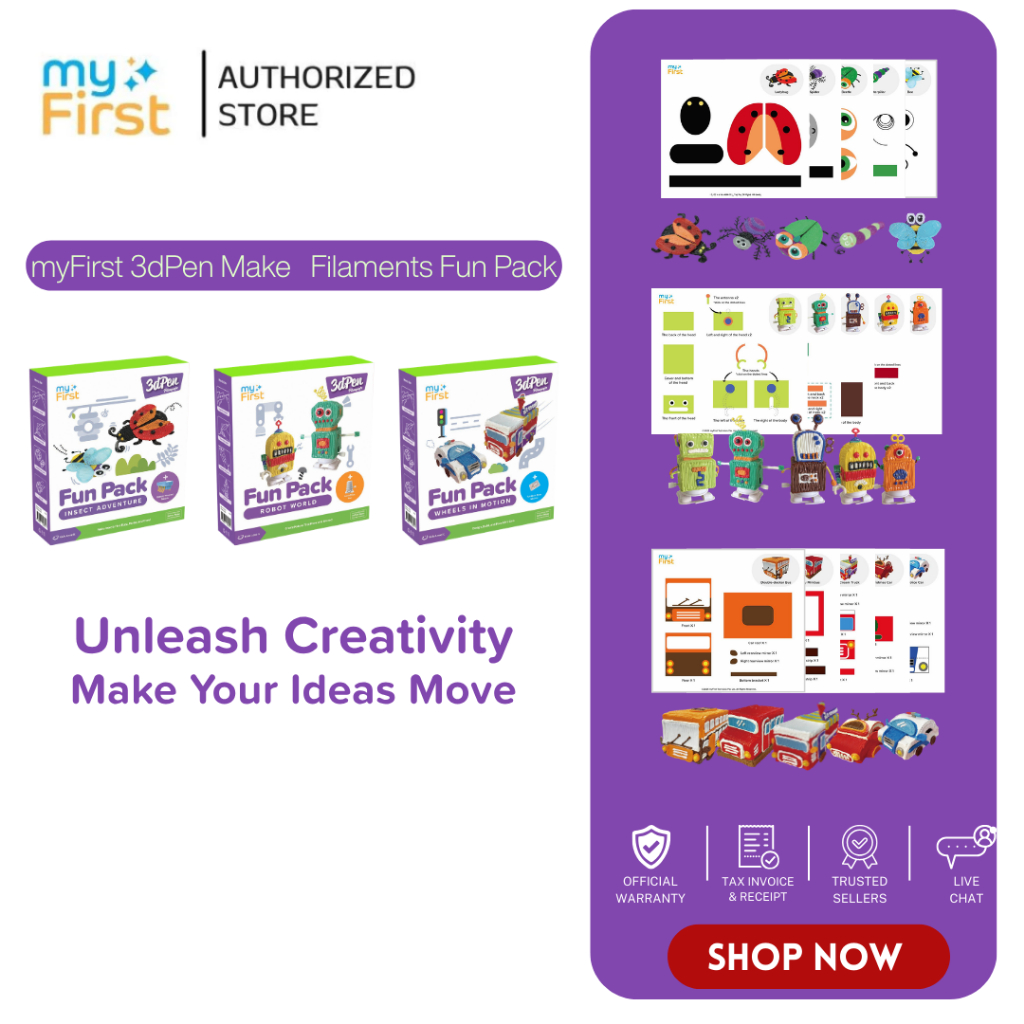 [พร้อมส่ง] ชุดเส้นใยสำหรับ ปากกา myFirst 3dPen Filaments (รับประกันศูนย์ไทย 1 ปี)