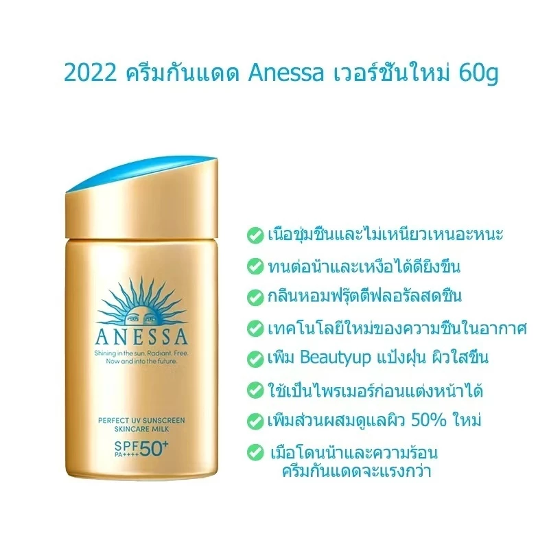 (ซื้อ1แถมฟรี1) Shiseido Anessa Perfect UV Sunscreen Skincare Milk SPF50+ PA++++ 60ml (New Package) กันแดด thumbnail 6
