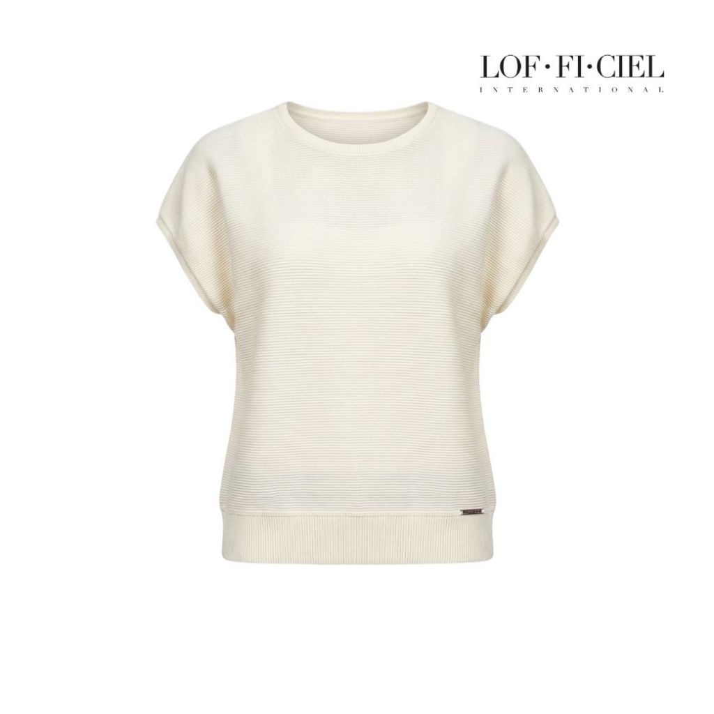 LOF-FI-CIEL Blouse Simple cord White เสื้อผู้หญิงแขนสั้น สีขาว F9YIWH