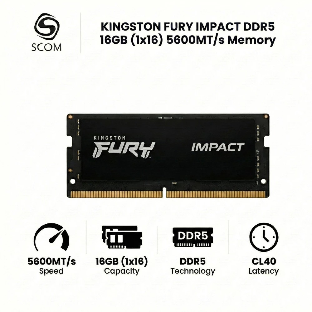 KINGSTON RAM NOTEBOOK DDR5 16GB 5600MHz KINGSTON FURY IMPACT (KF556S40IB-16)