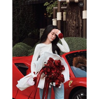 พร้อมส่งจ้าาา Paloy Camellia Top เสื้อแขนยาว ทรงเข้ารูป ปลาย…