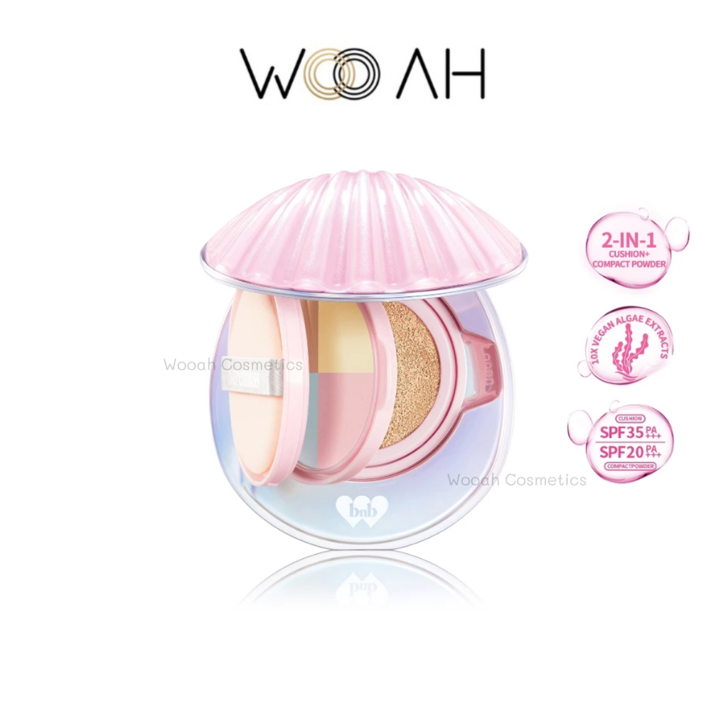 bnb barenbliss Bloomvegan Better me 2-in-1 Cushion & Powder คุชชั่น เนื้อบางเบา แป้งคุมมัน ติดทน กัน