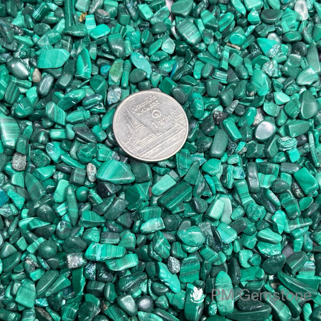 ML01 มาลาไคต์ ( Malachite ) ขนาด 2-4mm หินธรรมชาติ หินนำโชค หินแร่ หินคริสตัล หินสะสม งานอาร์ต งานคราฟต์ งานประดิษฐ์