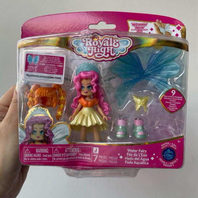 (ของแท้100%) กระโปรงไม่มาในกล่อง!! Royale High Store 3” Water Fairy Fashion Doll