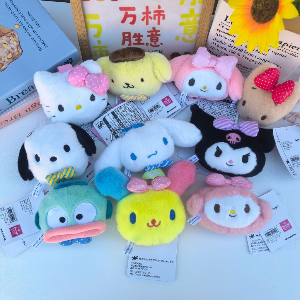 พร้อมส่ง 🇹🇭 พวงกุญแจ ซานริโอ้ 🐰🧸✨️แบบหน้า สุดคิวท์ งานจริงน่ารักมากค่ะ