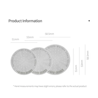 MHW-3BOMBER Espresso Puck Screen / Filter Screen แผ่นกระจายน้ำ ขนาด 51, 53 และ 58.5 mm