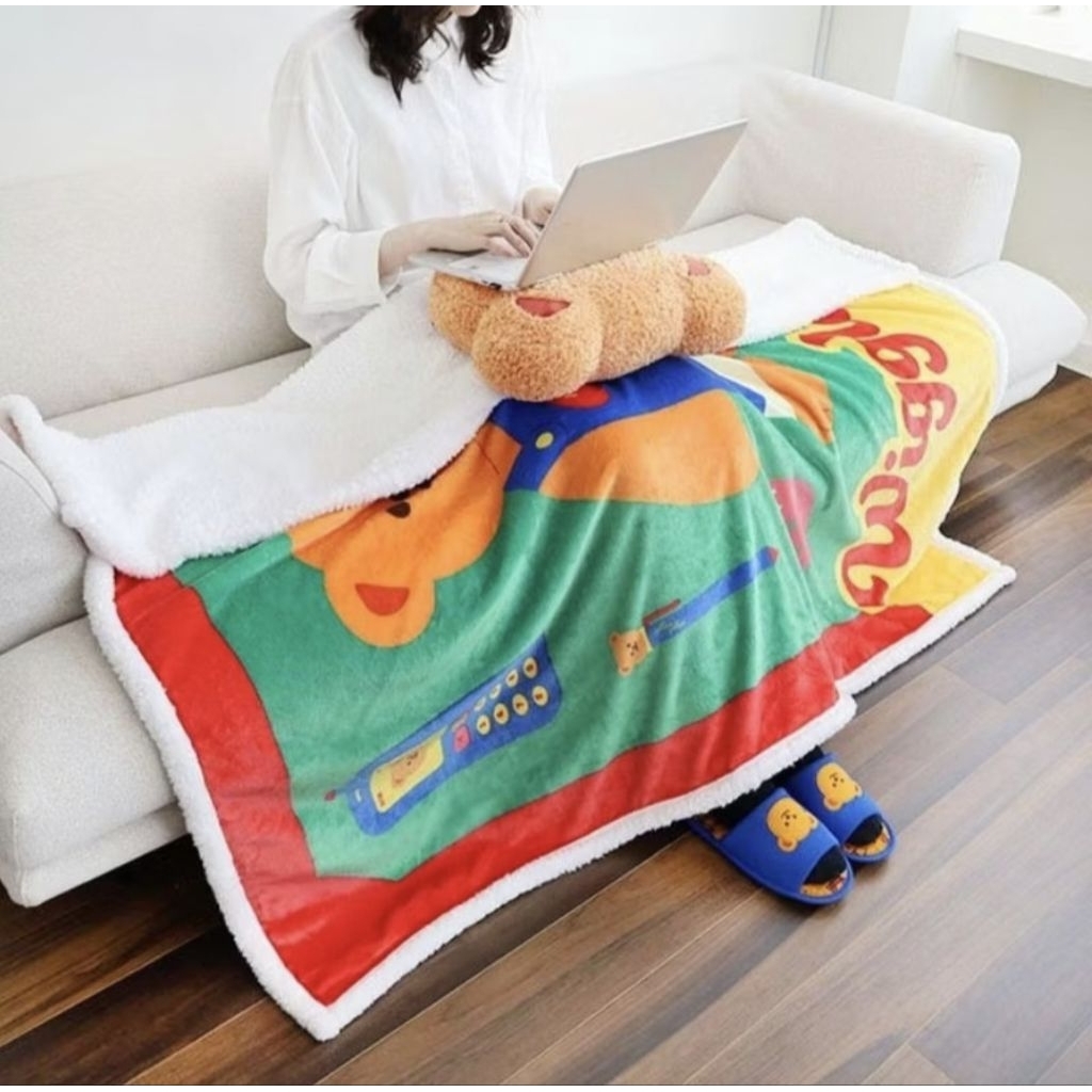 ผ้าห่มขนนุ่ม Wiggle Wiggle Sherpa Blanket ของแท้จากเกาหลี 🇰🇷
