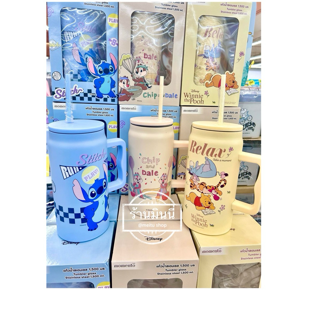 แก้วถังDisneyลิขสิทธิ์แท้💯ลายการ์ตูน 1500ml มีพร้อมส่งของส่งทุกวันในไทย
