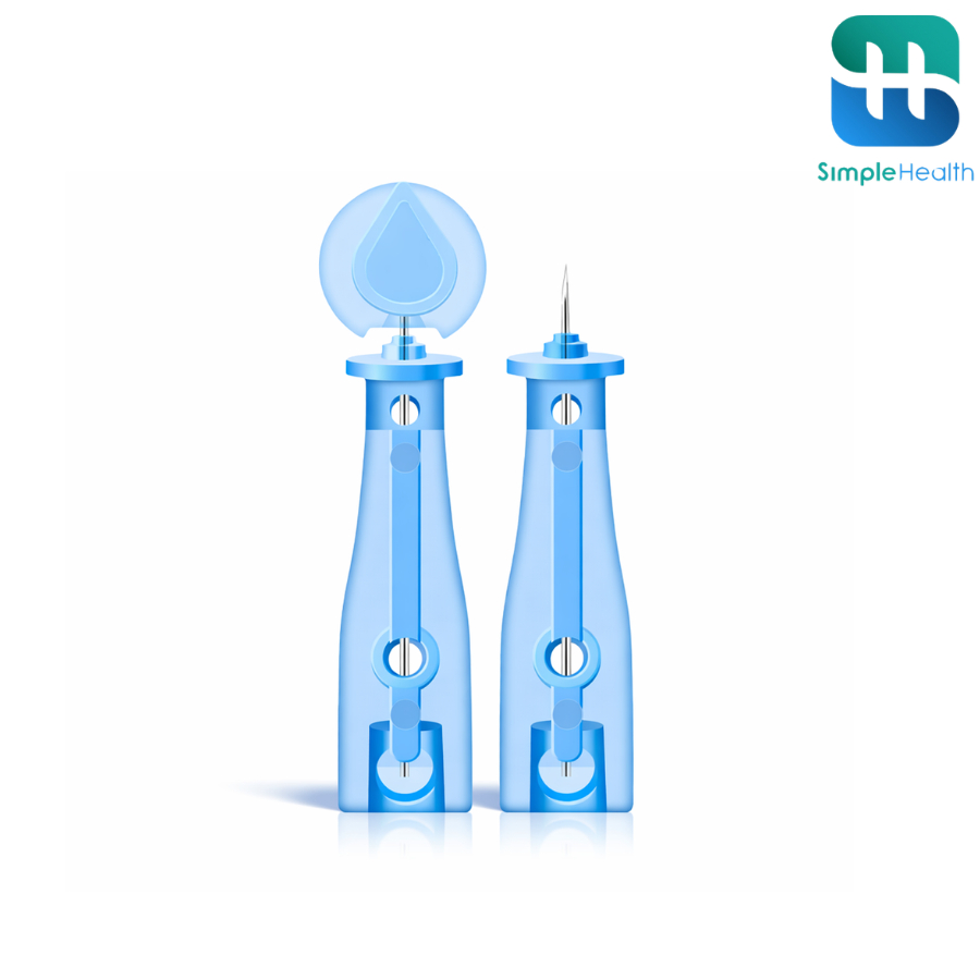 Simple health TH เข็มเจาะเลือด Twist Lancet ขนาด 30G 50ชิ้น  ใช้ร่วมกับปากกาเจาะเลือด เจาะปลายนิ้ว