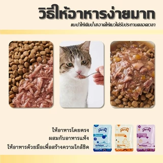 Plendy【อาหารเปียกแมว】อาหารเปียกแมวเกรดพรีเมี่ยม กลูเตนฟรี 60 กรัม เนื้อสัตว์ 35% 3 รสชาติ ให้เลือก