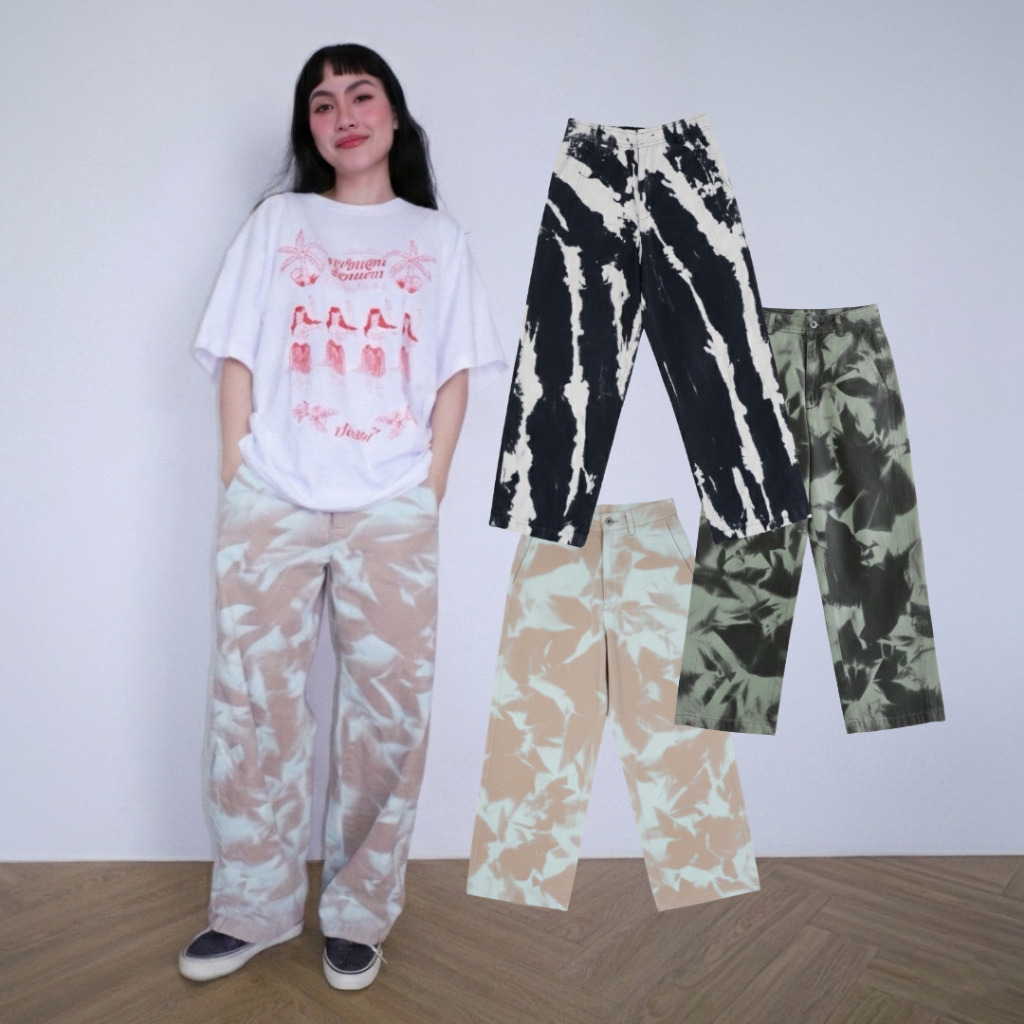 PALINI กางเกงทรง Barrel Pants (Black/Green/Beige)