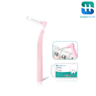 Simplecare แปรงขัดซอกฟัน ตัว L สำหรับคนจัดฟัน Interdental brush ขนาด 0.6-1.1 มม. 10ชิ้น/กล่อง