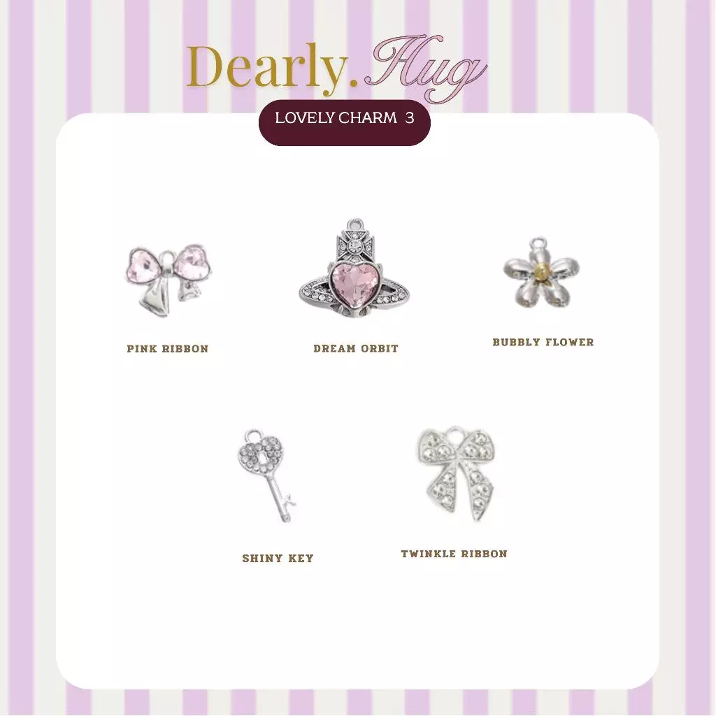 Dearly.Hug - Lovely Charm 3 จี้ สำหรับตกแต่งเครื่องประดับ