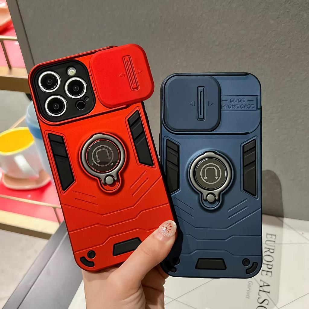 เคสขาตั้ง แม่เหล็กสไลด์กล้อง สำหรับ Oppo Reno15 Reno15F Reno15Pro Reno15ProMax เคสกันกระแทก ขาตั้งแม่เหล็ก สไลด์กล้องได้