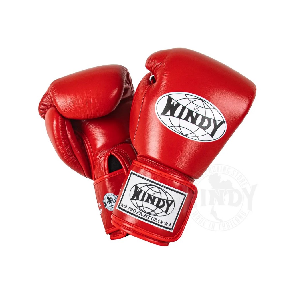 Windy Boxing Store 🥊 นวมชกมวย หนังคัดพิเศษ BGP-RE สีแดง