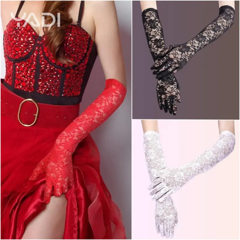 【YADI】พร้อมส่ง TOP ถุงมือลูกไม้แบบยาว สำหรับผู้ใหญ่ ผู้หญิง cherryshop DIY 𐔌 ♫ྀི𓈒
