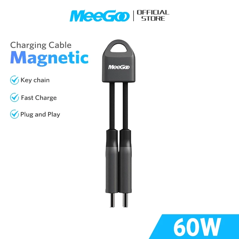 MEEGOO สายชาร์จแม่เหล็ก Type-C60W PD Fast Charge 2in1 Magnetic Charging Cable สำหรับโทรศัพท์/โน้ตบุ๊