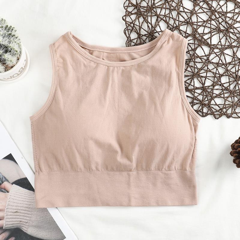 เสื้อกล้ามเด็กมัธยม เสื้อซับใน เสริมฟองน้ำ บราทอป ซับในกันโป๊ เสริมทรง สีพื้น เรียบๆ ดูดี
