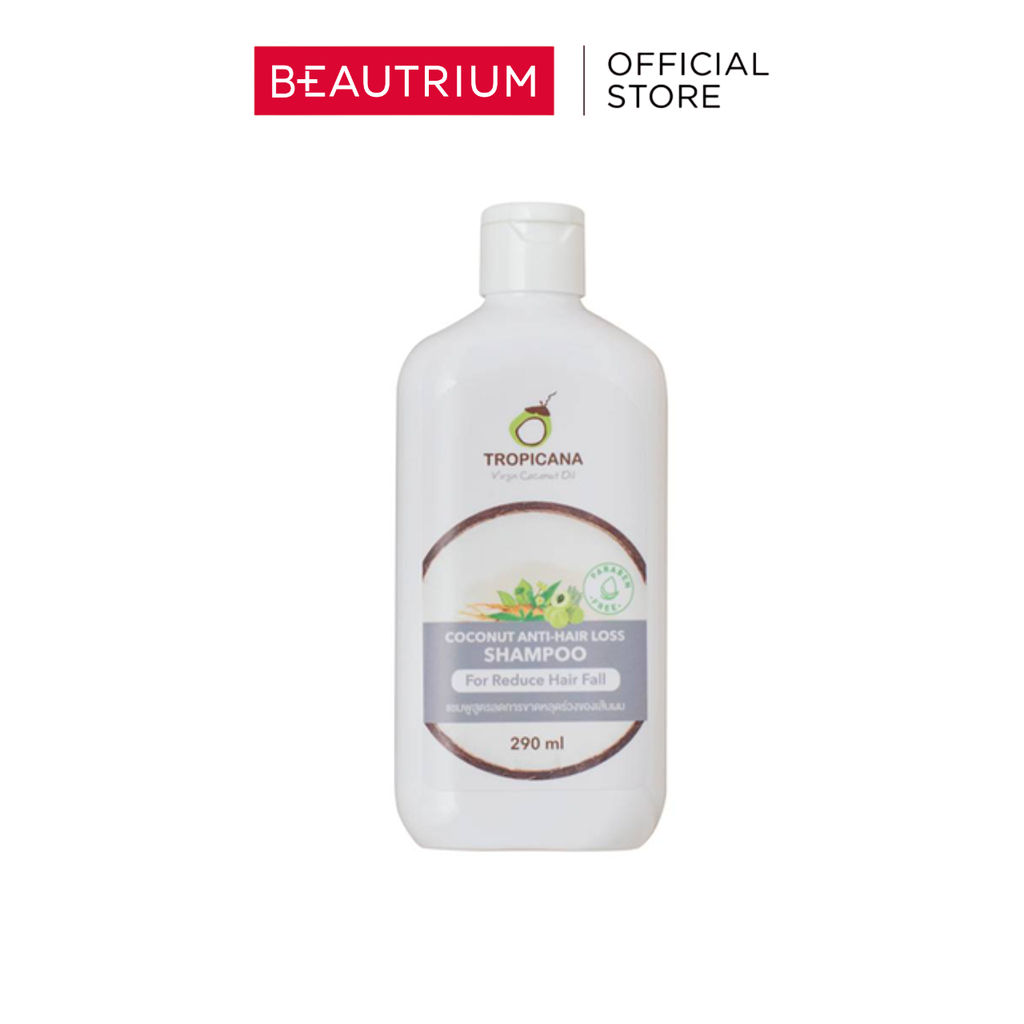 TROPICANA Coconut Anti Hair loss Shampoo for Reduc e Hair Fall 290ml แชมพู