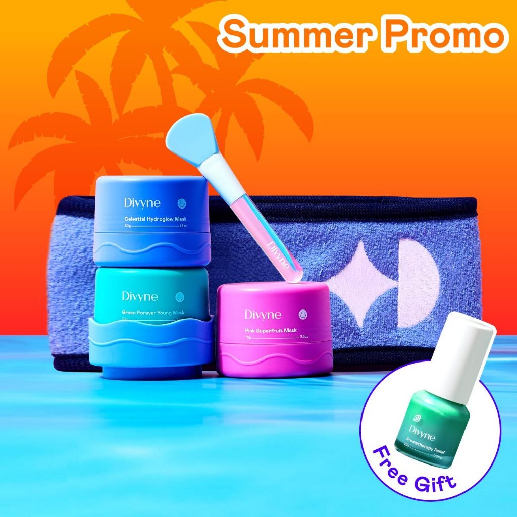 DIVYNE Summer Skincare Mask Set | โปรโมชั่นเซตสกินแคร์ฤดูร้อน มาส์ก สำหรับสิว รูขุมขน