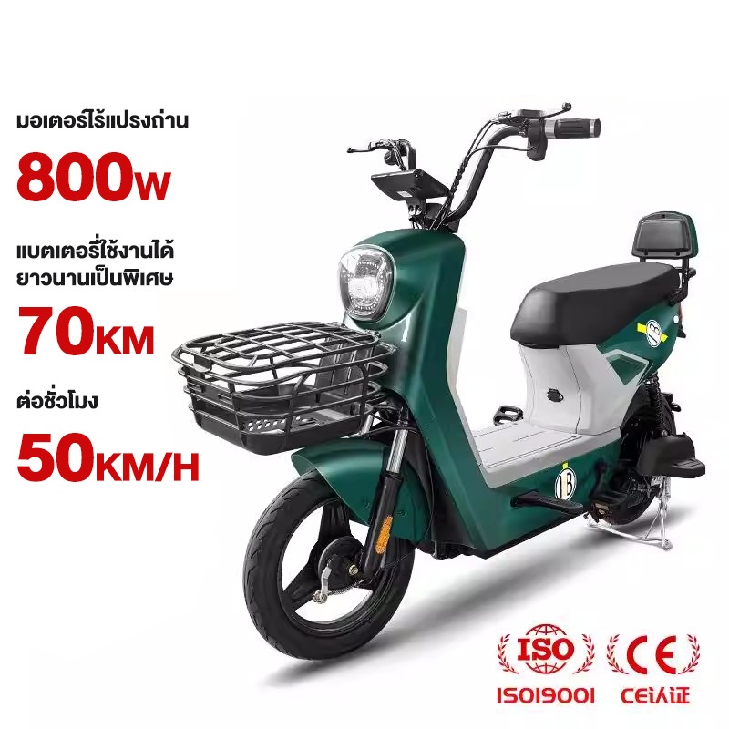 Pinnsheng จักรยานไฟฟ้า 800W รถไฟฟ้าผู้ใหญ่ LED ไฟหน้าแบบ กันน้ำ รถไฟฟ้า ระบบกันสะเทือนหลายจุด [ผ่อน 0%]