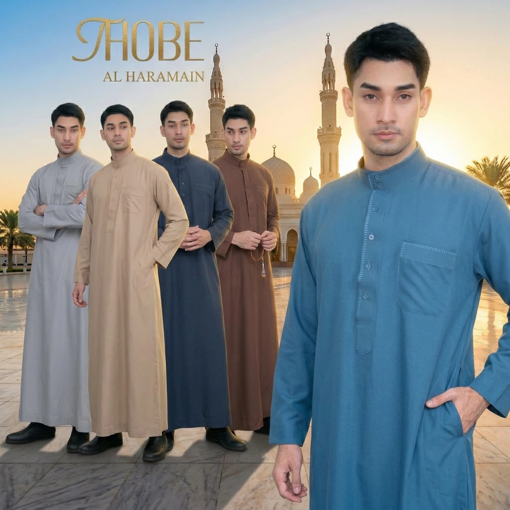โต๊ปผู้ชายแขนยาว สินค้างานนำเข้า ผ้าใส่สบาย ทรงแขนปล่อย ใส่ออกงาน หรือวันรายอก็ดูดี AF28วาริสมุสลิม