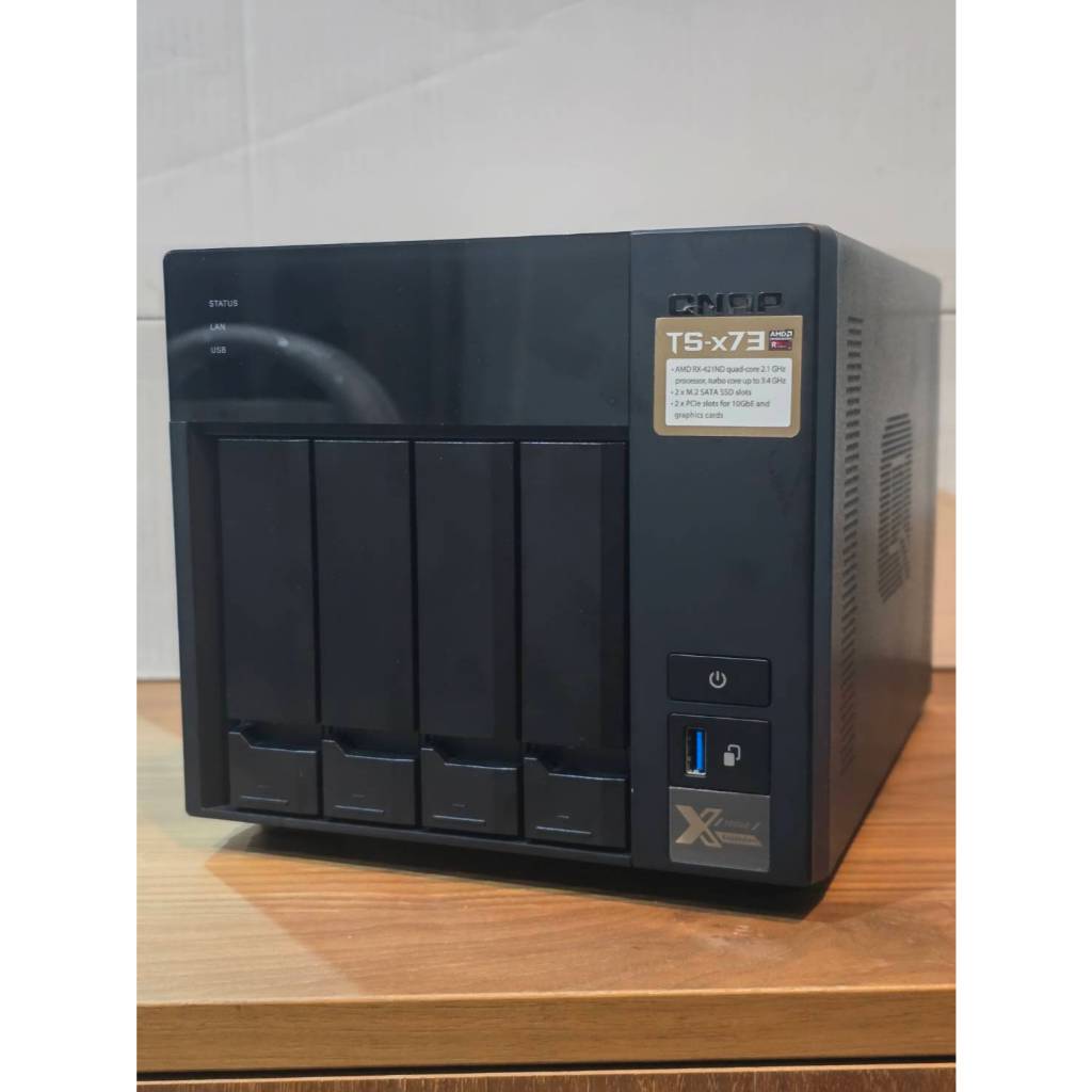 QNAP TS-473 NAS 4-Bay AMD Quad-Core | RAM 8GB | รองรับ 10GbE | M.2 SSD Cache | NAS Server / Home Lab