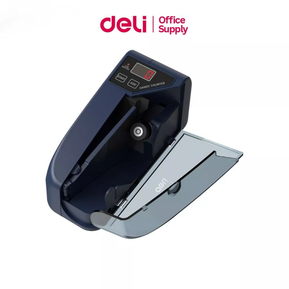 Deli เครื่องนับเงินพกพา ขนาดเล็กพกพาสะดวก 600ใบต่อนาที มีฐานกันลื่น Bill Counter