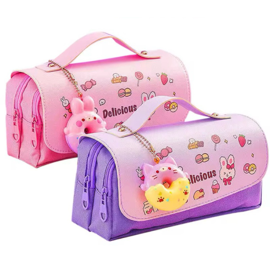 กระเป๋าใส่ดินสอความจุมาก อเนกประสงค์สไตล์เกาหลีรูปการ์ตูน