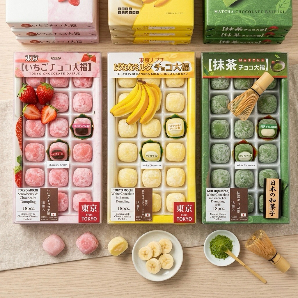 พร้อมส่งในไทย Daifuku ขนมญี่ปุ่น มี 3 รสเลือกได้เลยค่า