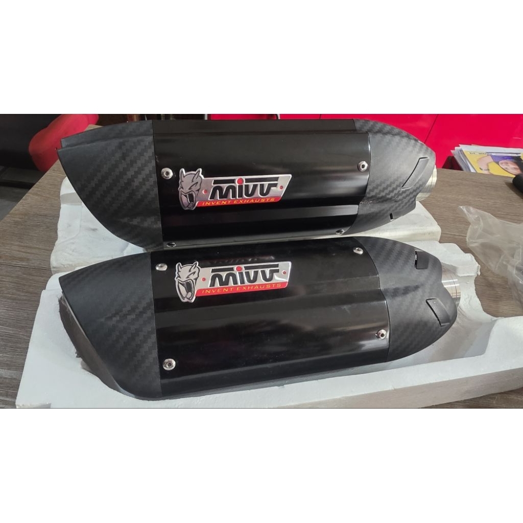 mivv ปลายท่อแต่งเสียงนุ่มเงียบแน่น พร้มจุกลดเสีบ ราคาพิเศษ  สวม2นิ้ว