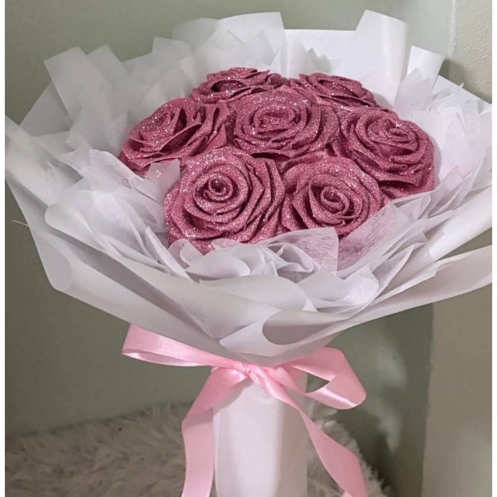 ดอกไม้กลิตเตอร์ พร้อมส่ง ❤️ ช่อใหญ่ สำหรับวันครบรอบ ปัจฉิม รับปริญญา ของขวัญวาเลนไทน์ ดอกไม้กริตเตอร์ 7 ดอกใหญ่