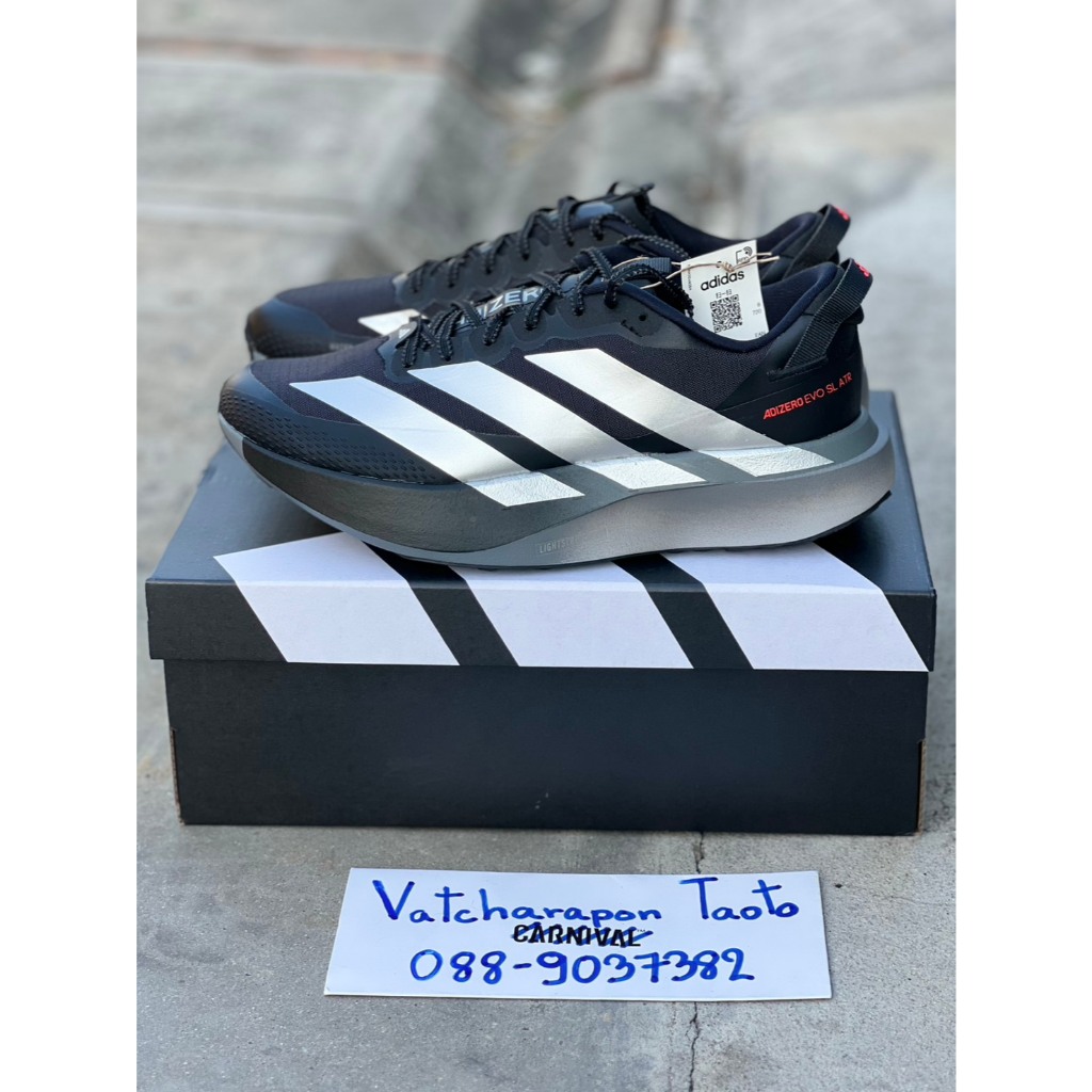 [ PREORDER ] รองเท้าวิ่ง Adidas Adizero Evo SL ATR สี Black White KK0313 มือ1 ของแท้ 100%