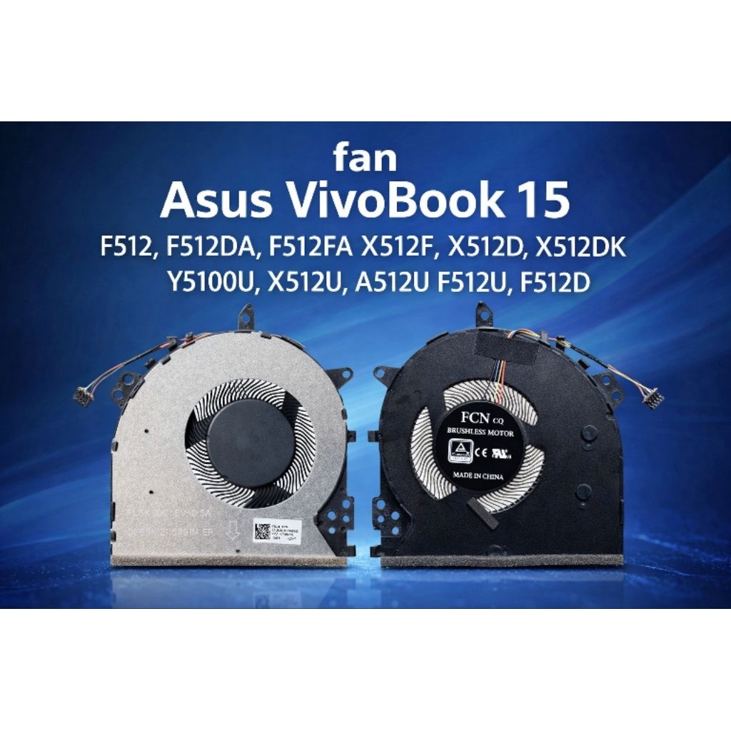พัดลมโน๊ตบุ๊ค Asus VivoBook 15 F512 F512DA F512FA X512F X512D X512DK Y5100U X512U A512U F512U F512D