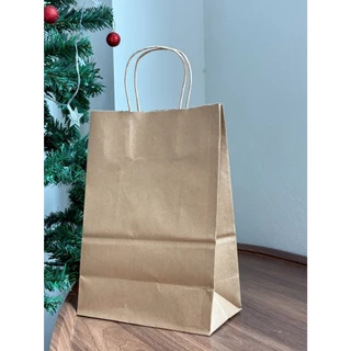 [25-50 ใบ/แพ็ค] ถุงหูหิ้วกระดาษ ถุงกระดาษรักษ์โลก ใส่เบเกอรี่ ถุงใส่ของขวัญ ถุงจัดเบรค มีหลายขนาด