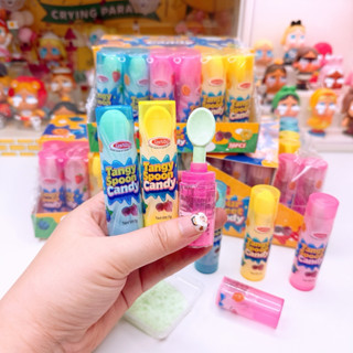 ลูกอมช้อน+ผงผลไม้ ทูอินวัน ซาวสวีทแคนดี้ ลูกกวาด 3 สี < 1 กล…