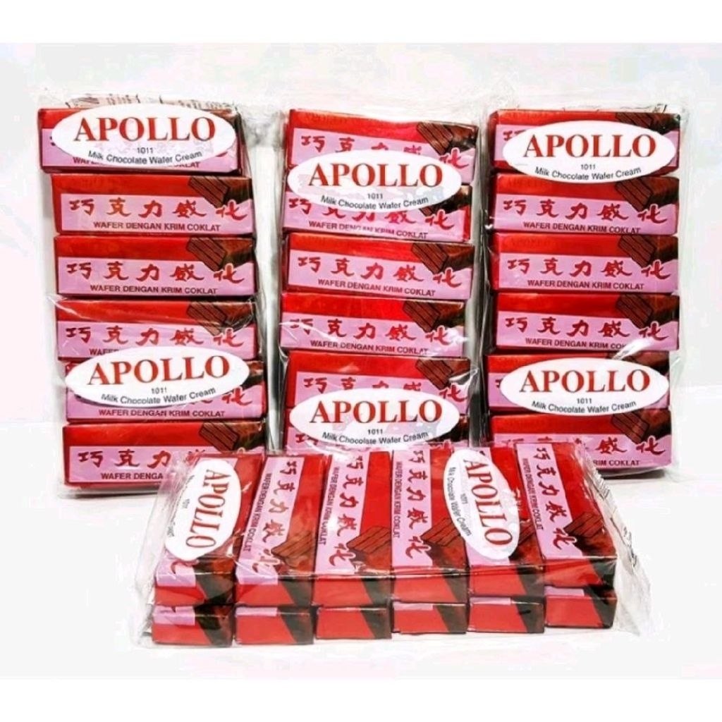ขนมปักกิ่ง apolo รสช็อกโกแลต 1ห่อ 12 แท่ง
