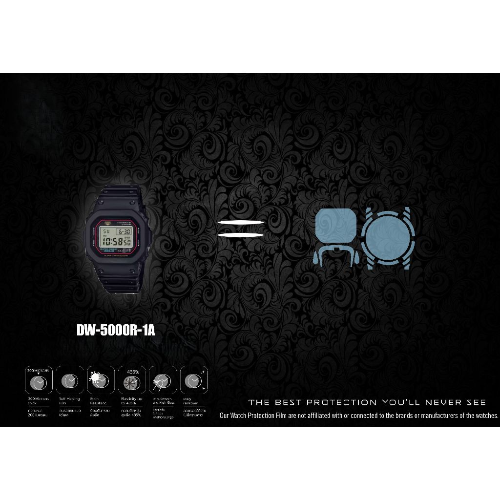 ฟิล์มป้องกันรอยนาฬิกา Watch Protection Film for Casio G-Shock DW-5000R-1A